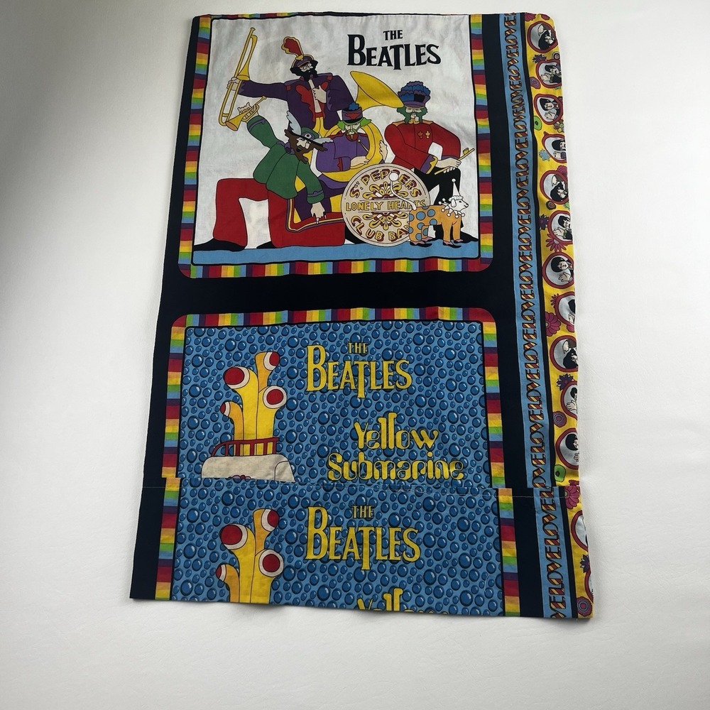 The Beatles Yellow Submarine Homemade Pillow Case Retro Psychedelic Hippie